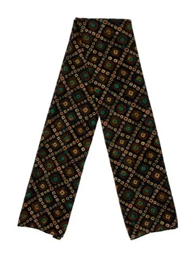 Pre-owned Ulla Johnson Printed Scarf In Blue