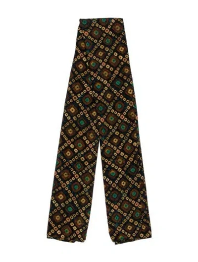 Pre-owned Ulla Johnson Printed Scarf In Blue