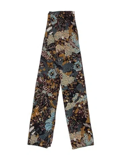 Pre-owned Ulla Johnson Printed Scarf In Brown