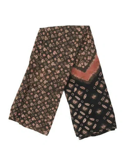 Pre-owned Ulla Johnson Printed Scarf In Green