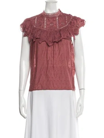 Pre-owned Ulla Johnson Printed Sleeveless Blouse In Orange
