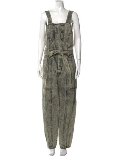 Pre-owned Ulla Johnson Printed Square Neckline Jumpsuit W/ Tags In Gray