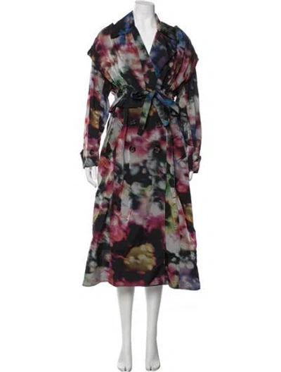 Pre-owned Ulla Johnson Printed Trench Coat In Multi