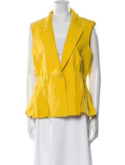 Pre-owned Ulla Johnson Printed Vest In Yellow