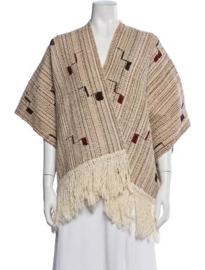 Pre-owned Ulla Johnson Printed V-neck Sweater In Neutral