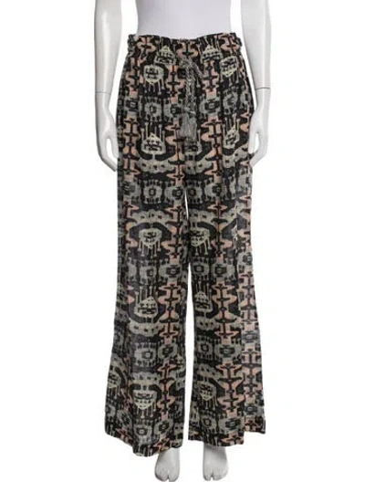 Pre-owned Ulla Johnson Printed Wide Leg Pants In Neutrals