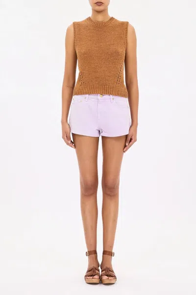 Ulla Johnson Priscilla Knit Top In Umber In Multi