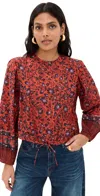 Ulla Johnson Prisha Blouse Poppy In Poppy