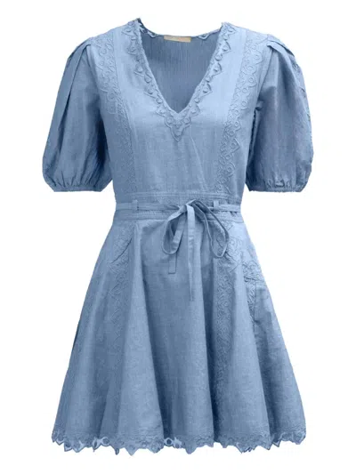 Ulla Johnson Puff-sleeve Dress In Blue