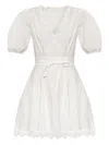Ulla Johnson Camila Short Sleeve Mini Dress In Pristine In White