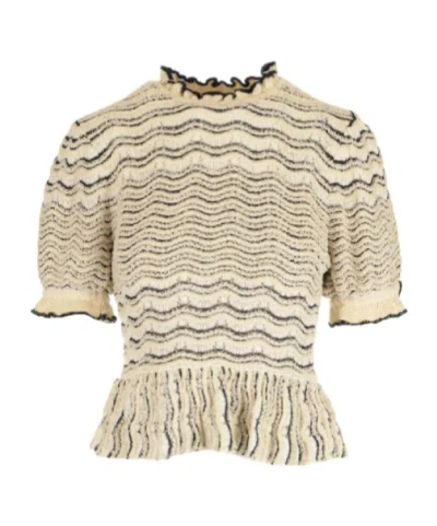 Ulla Johnson Puff Sleeve Sweater In Brown