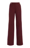Ulla Johnson Quartier Mid-rise Pants In Burgundy