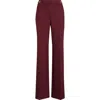 Ulla Johnson Quartier Mid-rise Pants With Chain Detail In Burgundy