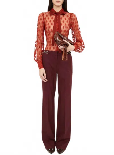Ulla Johnson Quartier Mid-rise Pants In Bordeaux In Blue