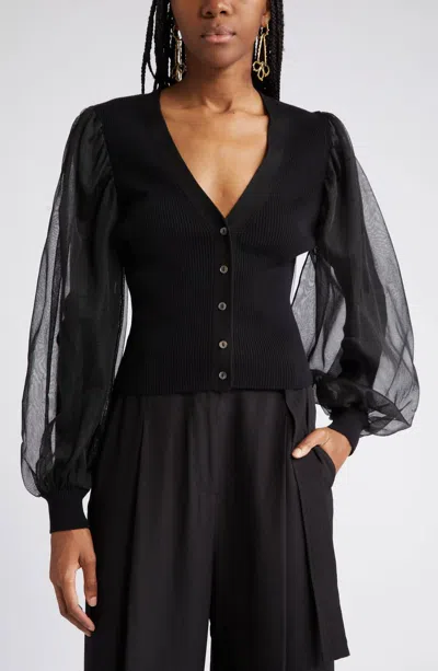 Ulla Johnson Quinn Cardigan In Noir In Black