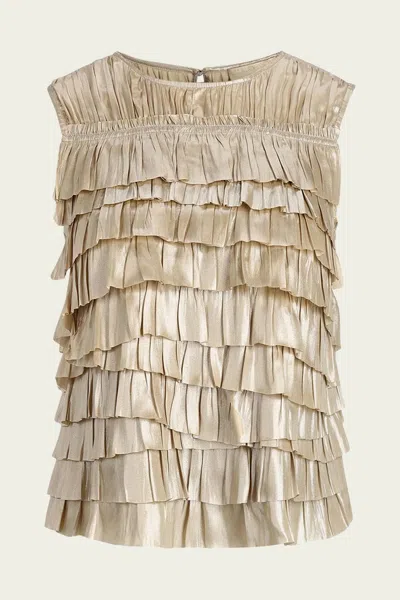Ulla Johnson Quinn Layered Sleeveless Top In Opal