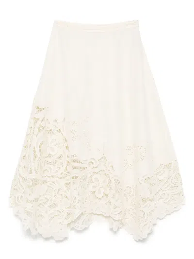 Ulla Johnson Rae Midi Skirt In Neutrals
