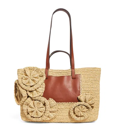 Ulla Johnson Raffia Floral Lali Tote Bag