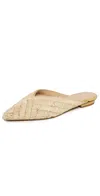 Ulla Johnson Raffia Mules Gold In Gold