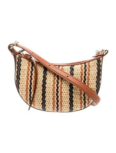 Pre-owned Ulla Johnson Raffia Shoulder Bag In Neutral