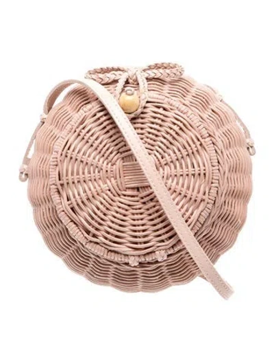 Pre-owned Ulla Johnson Rattan Crossbody Bag In Pink