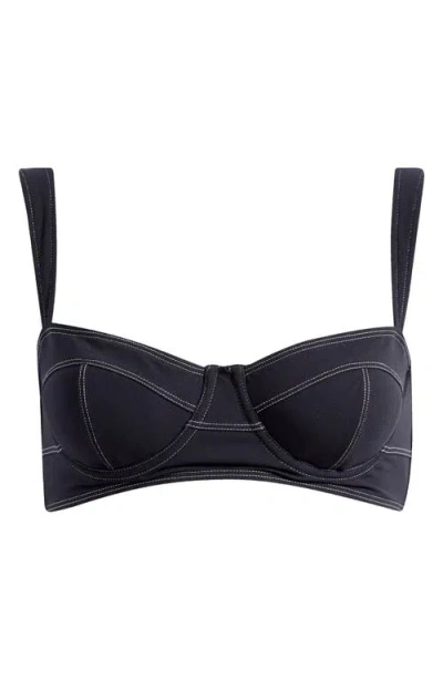 Ulla Johnson Ravello Underwire Bikini Top In Noir