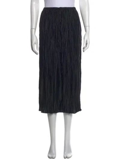 Pre-owned Ulla Johnson Raw-edge Trim Midi Length Skirt In Black
