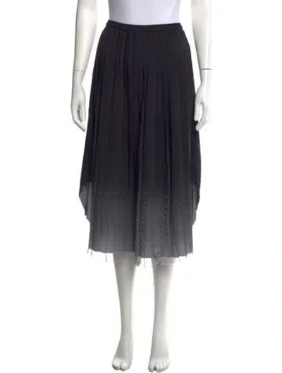 Pre-owned Ulla Johnson Raw-edge Trim Midi Length Skirt In Grey