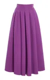 Ulla Johnson Rea High Waist Midi Skirt In Purple