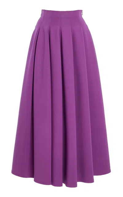 Ulla Johnson Rea High Waist Midi Skirt In Purple