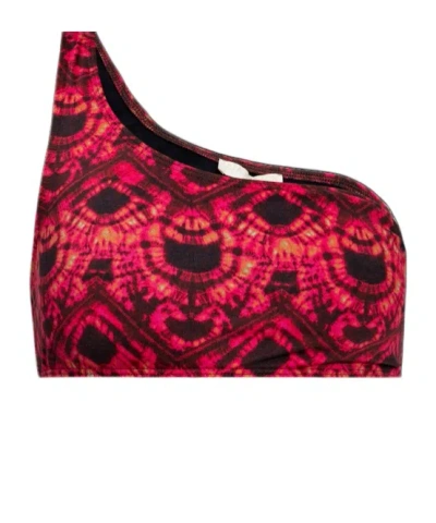 Ulla Johnson Reina One-shoulder Bikini Top In Red
