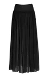 Ulla Johnson Reina Silk Chiffon Midi Skirt In Black