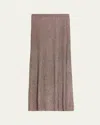Ulla Johnson Renae Metallic Knit Maxi Skirt In Neutral
