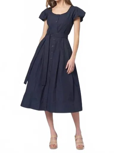 Ulla Johnson Rhea Midi Dress In Midnight In Blue