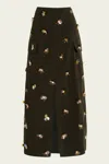 Ulla Johnson Rhodes Embellished Cotton-blend Midi Skirt