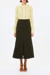 Ulla Johnson Rhodes Midi Skirt In Cypress In Multi
