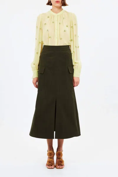 Ulla Johnson Rhodes Midi Skirt In Cypress In Multi