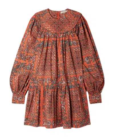 Ulla Johnson Ria Printed Mini Dress In Brown