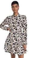 Ulla Johnson Roanne Tie-detailed Mini Shirt Dress In Moonstone