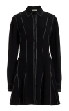 Ulla Johnson Roanne Tie-detailed Mini Shirt Dress In Black