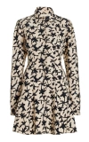 Ulla Johnson Roanne Tie-detailed Mini Shirt Dress In Black,white