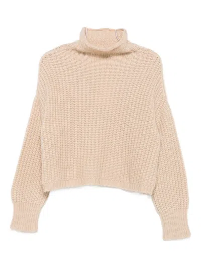 ULLA JOHNSON ROLL-NECK RIBBED SWEATER