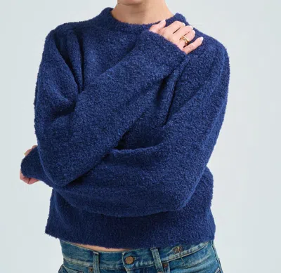 Ulla Johnson Romily Alpaca Long Sleeve Pullover Top In Midnight In Blue