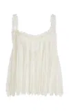 Ulla Johnson Romy Chantilly Lace Top In Ivory