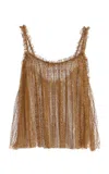 Ulla Johnson Romy Metallic Top In Nude
