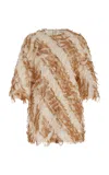 Ulla Johnson Rory Fil Coupe Linen-cotton Mini Dress In Tan