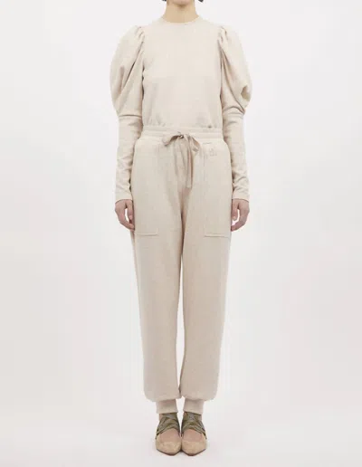 Ulla Johnson Rory Pant In Oatmeal In White