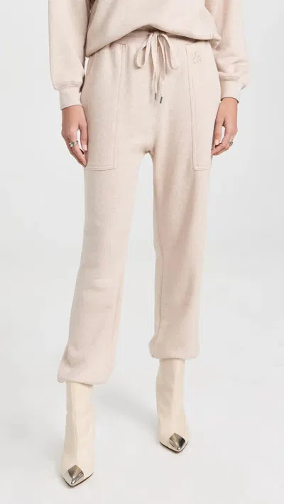 Ulla Johnson Rory Pants In Oatmeal Melange In Metallic