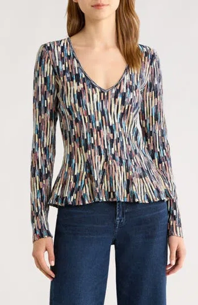 Ulla Johnson Rosalia Space Dye Cotton Knit Top In Green