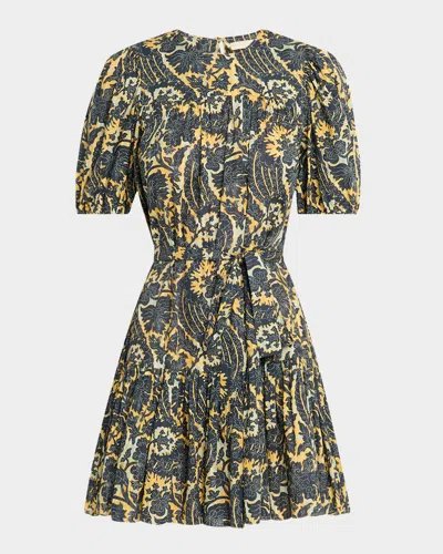 Ulla Johnson Rosalie Short-sleeve Mini Dress In Green